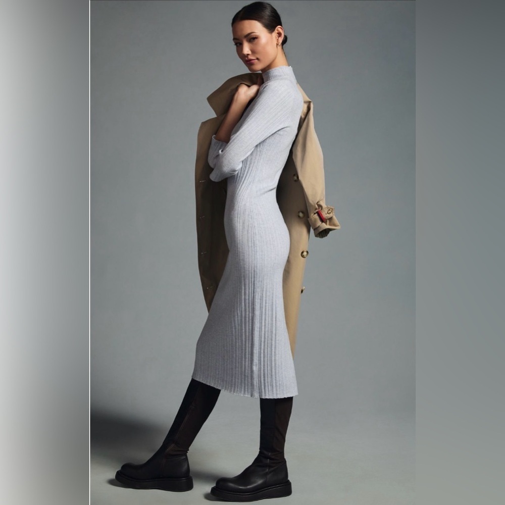 NWT Anthropologie Daily Practice Textured Column Sweater Dress, Size Large - Picture 3 of 9